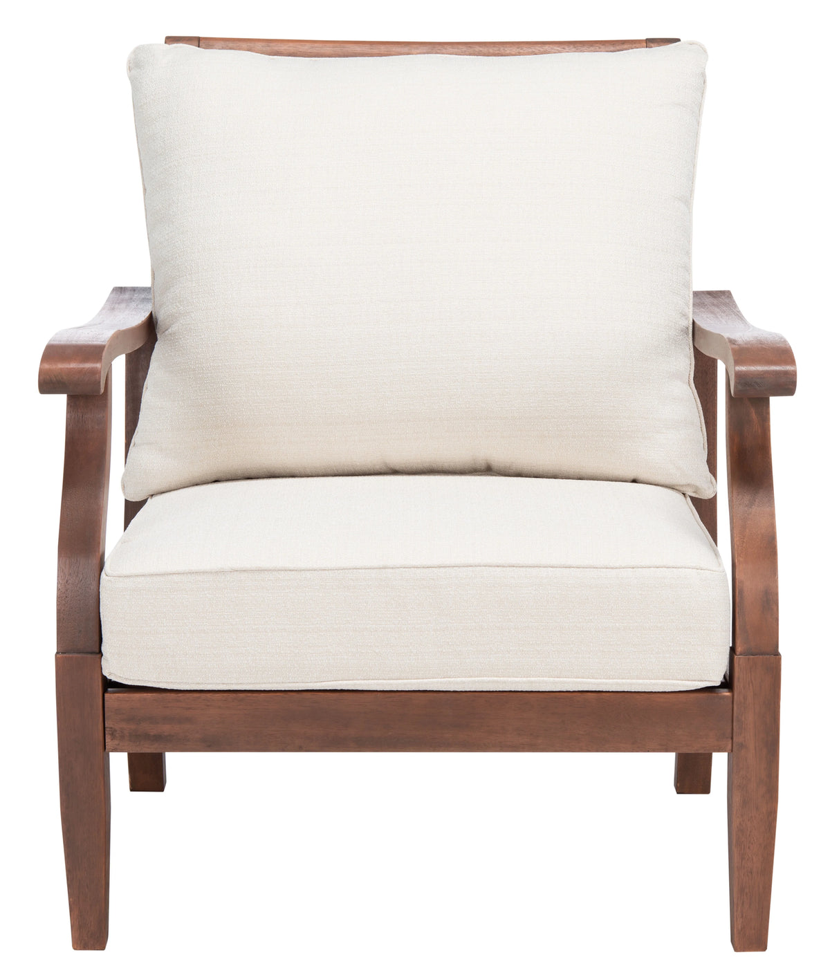 Natural Beige Eucalyptus Wood Accent Chair P9042
