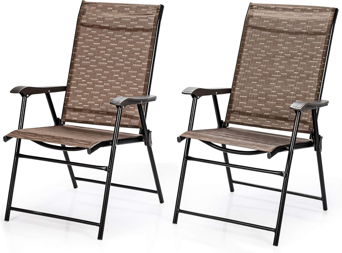 2-Pack Patio Dining Chairs with Armrest B58366