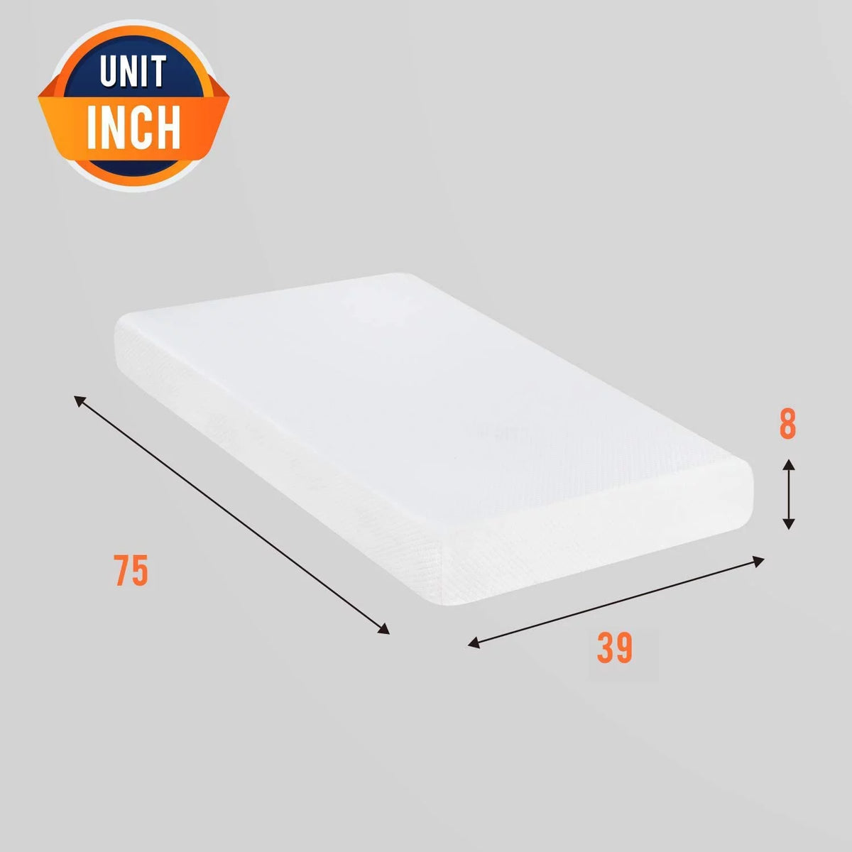 8 inch Twin Size Memory Foam Gel Mattress K757708