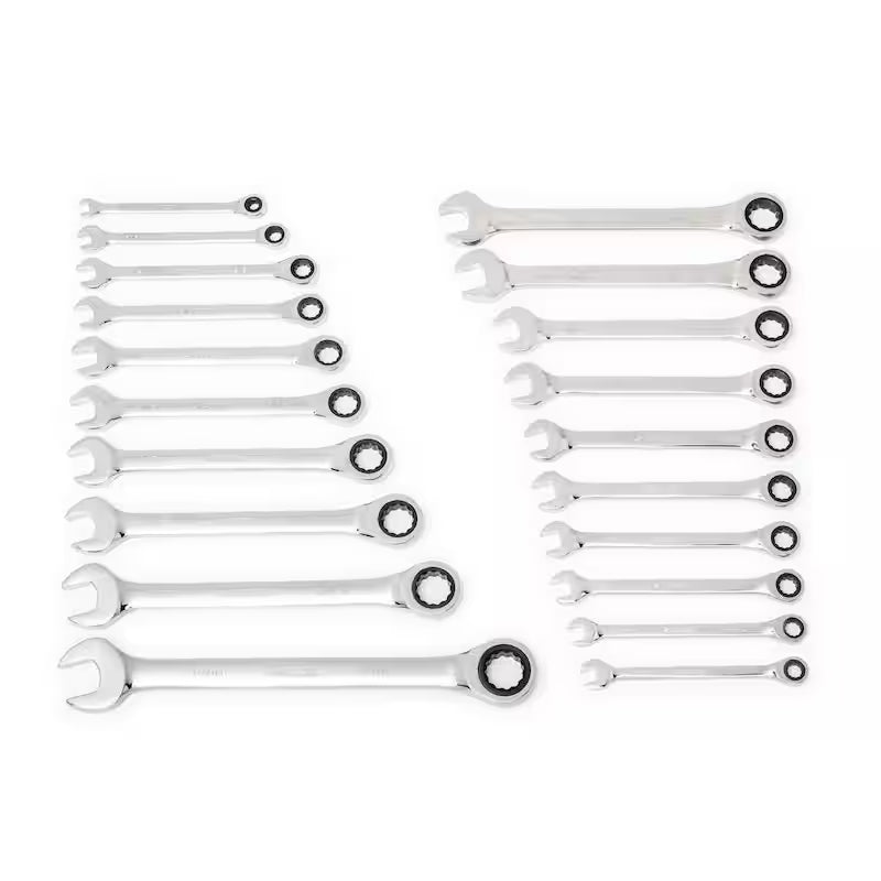 20-Piece SAE/MM Ratcheting Combination Wrench Set I437659