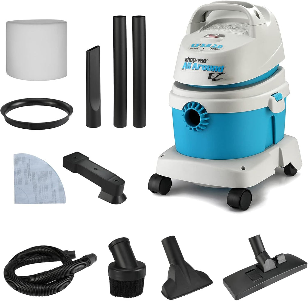 1.5 Gallon 2.0 Peak HP Wet/Dry Vacuum with Wall Bracket P8754
