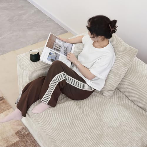 Oversized Corduroy 3 Seater Sectional Sofa I725943