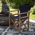 Black Set of 2 Outdoor Directors Chair V735
