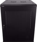 15U Wallmount Cabinet Enclosure 19-Inch Server Network Rack with Locking Perforated Door Black H685
