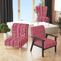 Purple and Gold Striped Pattern Upholstered Accent Chair O6454