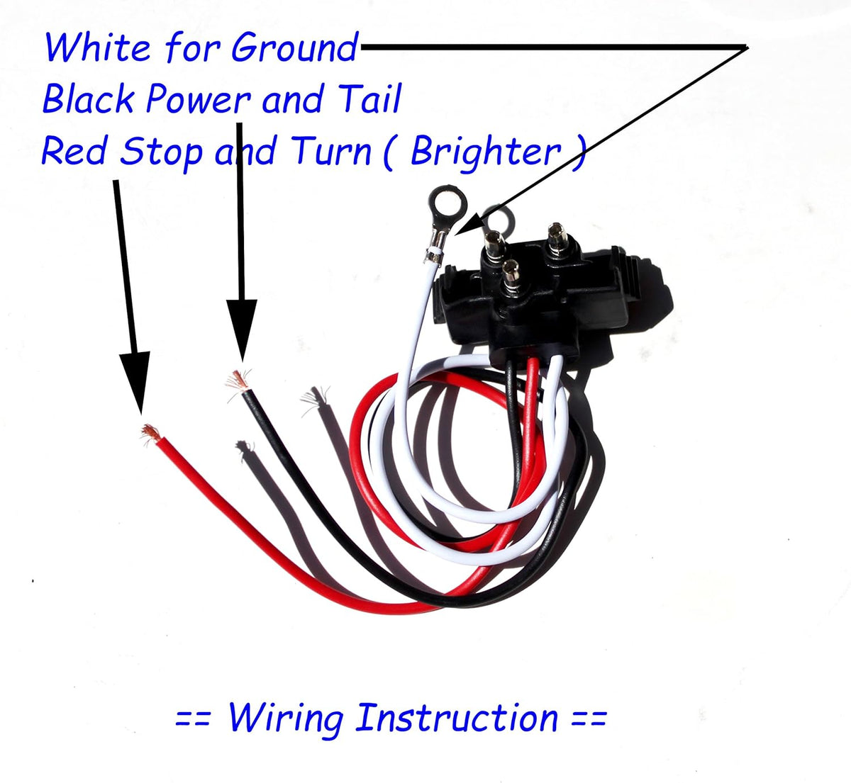 4" Round LED Stop Turn Tail Light with Grommet Plug H896