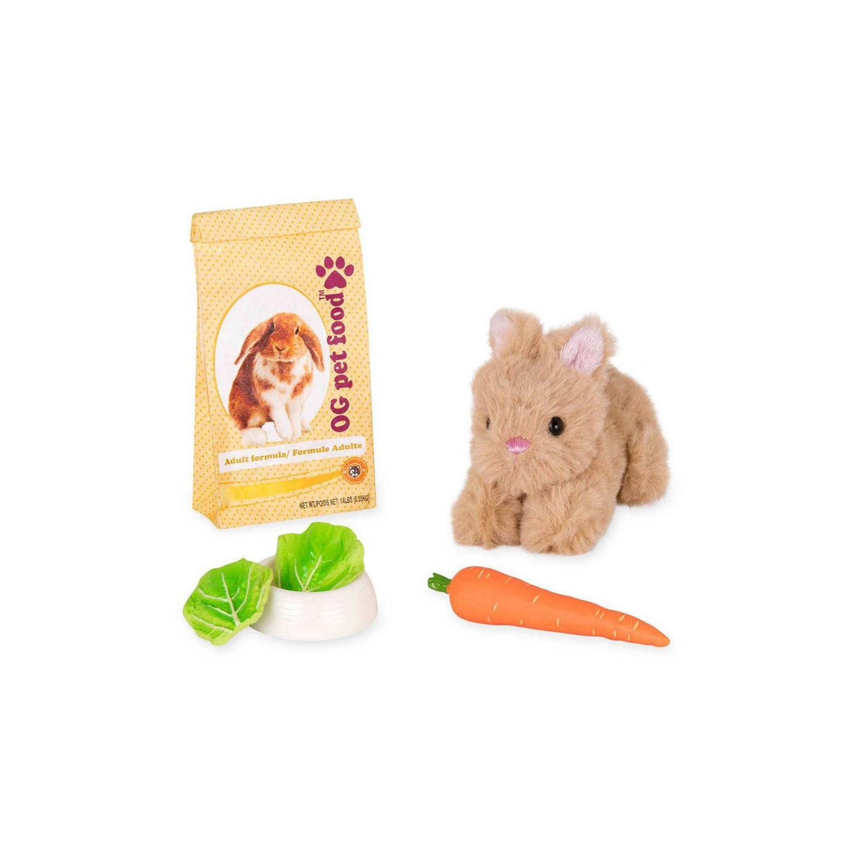 Mini Plush Pet Bunny 18 Accessory Set O30855