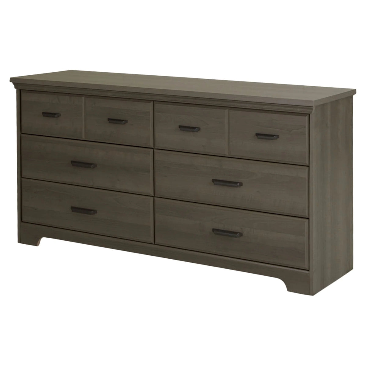 Gray 6-Drawer Double Dresser and 2-Drawer Nightstand A3586