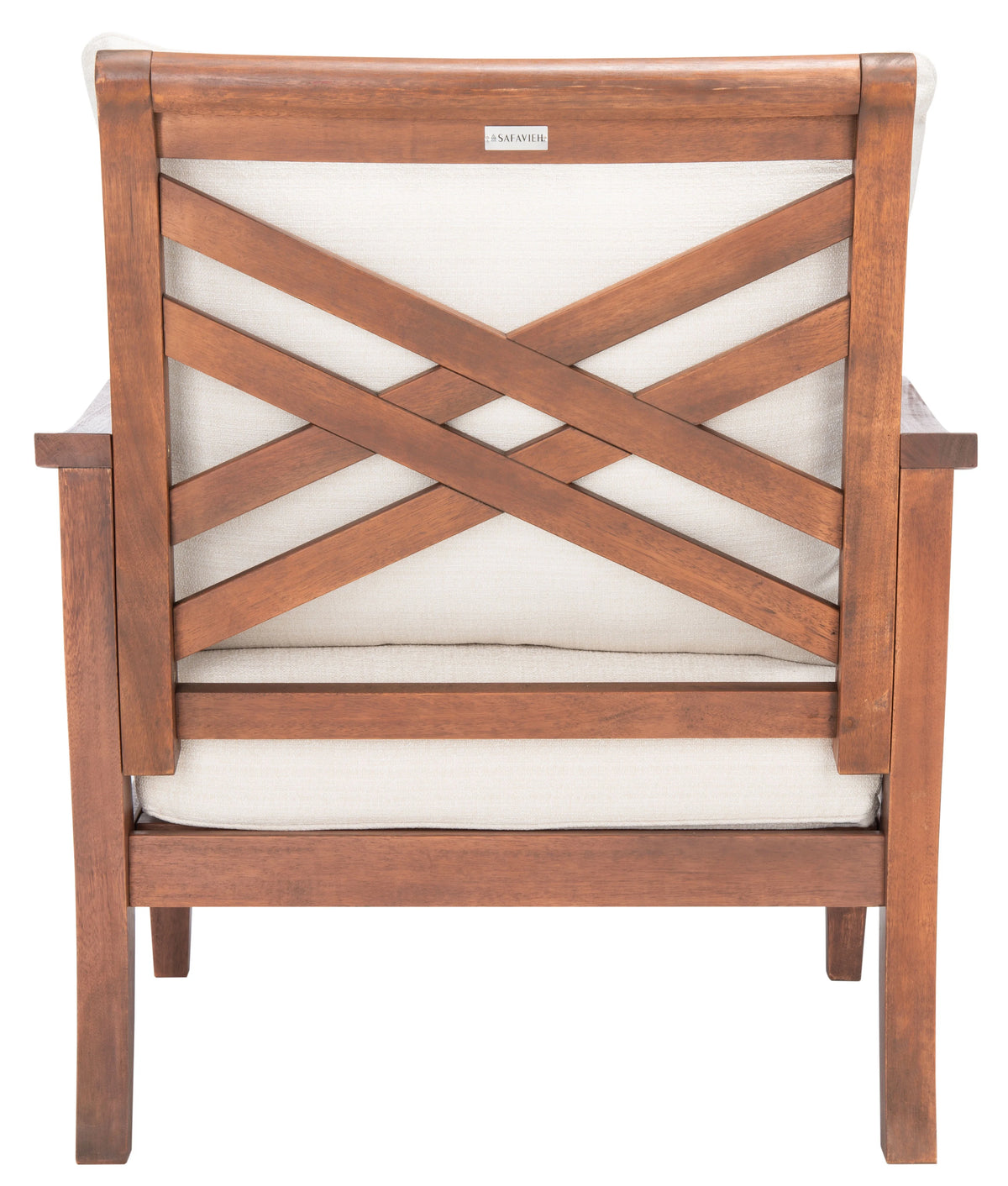 Natural Beige Eucalyptus Wood Accent Chair P9042