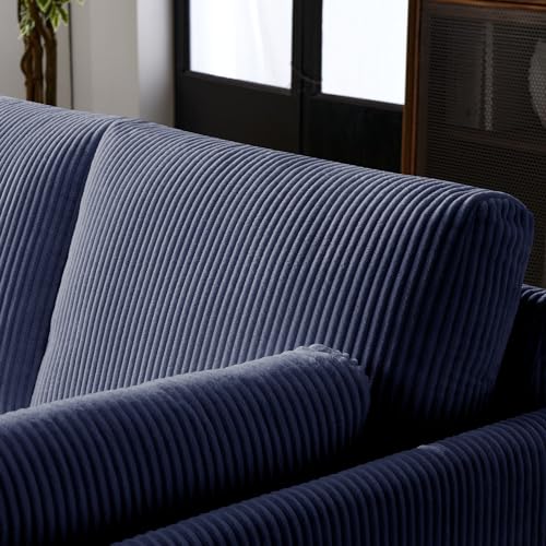 Beige Corduroy 3 Seater Sofa W17794
