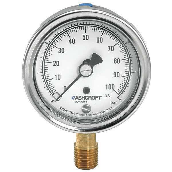 Pressure Gauge 0 to 300 Psi 3-1/2 in. F26713
