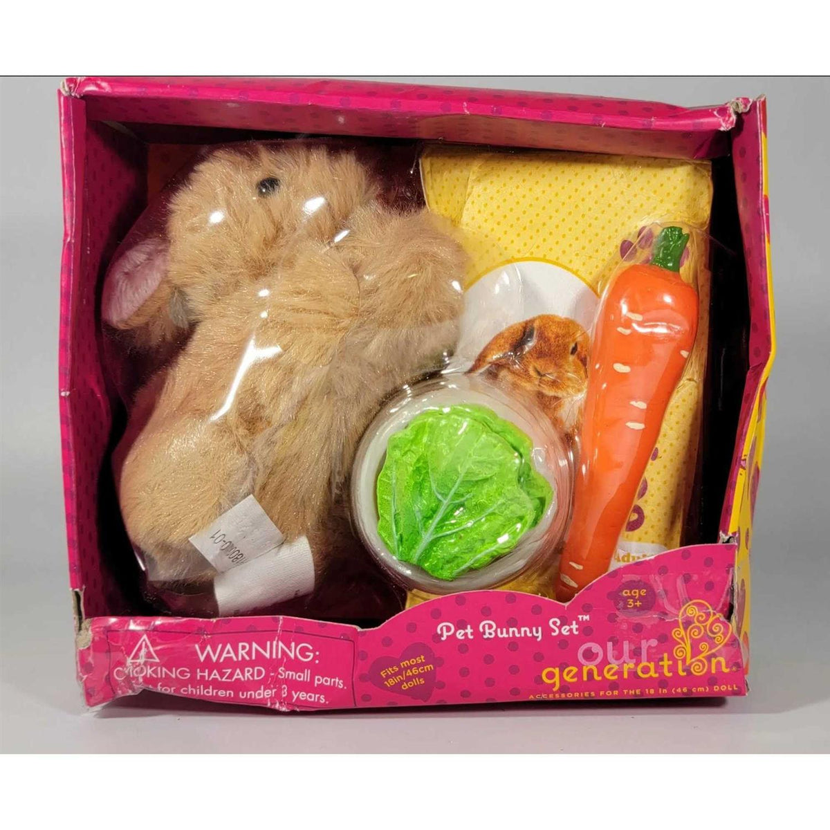 Mini Plush Pet Bunny 18 Accessory Set O30855
