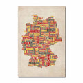 Germany Cities Text Map Canvas Art V456574