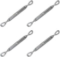 3/8 Inch x 6 Inches Galvanized Eye and Eye Turnbuckles Pack of 2 R5052