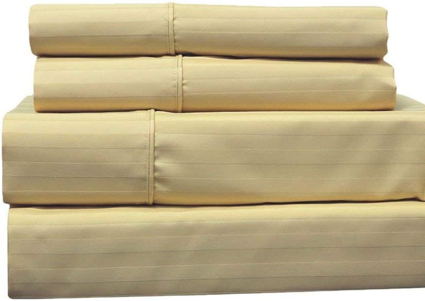 White 4 Piece Cotton Blend Sateen Bed Sheets, Cal King I681657