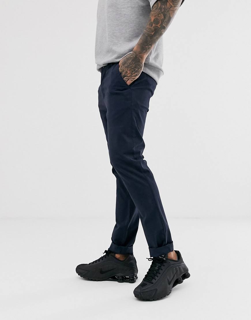 2-Pack Skinny Chinos in Khaki and Navy L108421