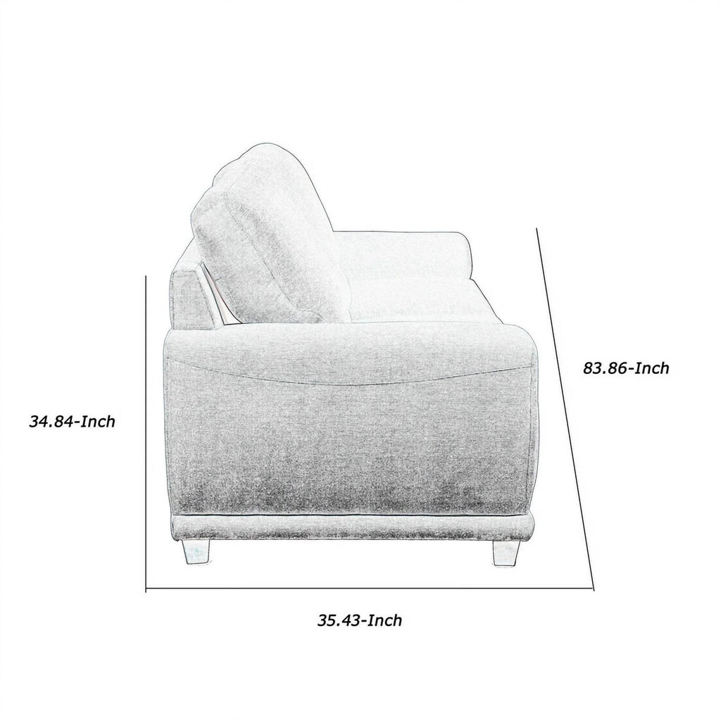 Light Blue Fabric Upholstered Wooden Sofa O879