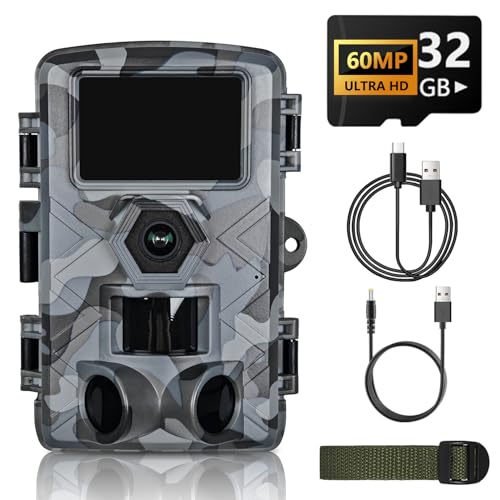 60MP WiFi Night Vision Motion Activated IP66 Waterproof Trail Camera S4550