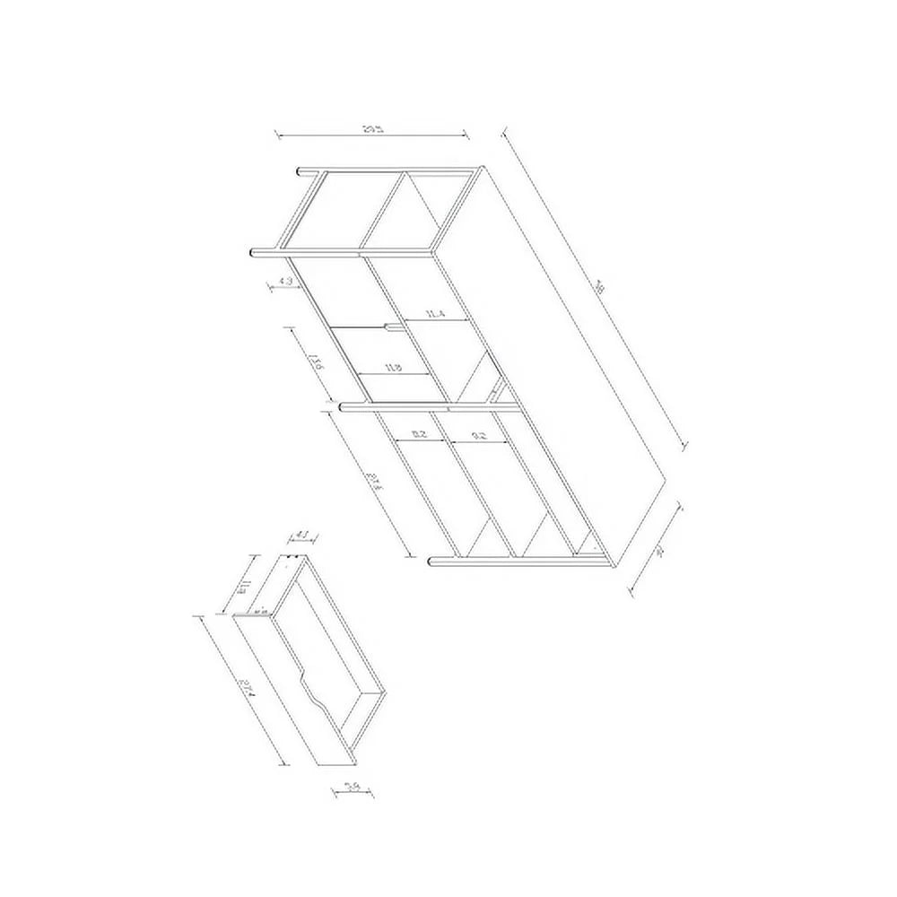 Side Cabinet with Iron Frame W737111