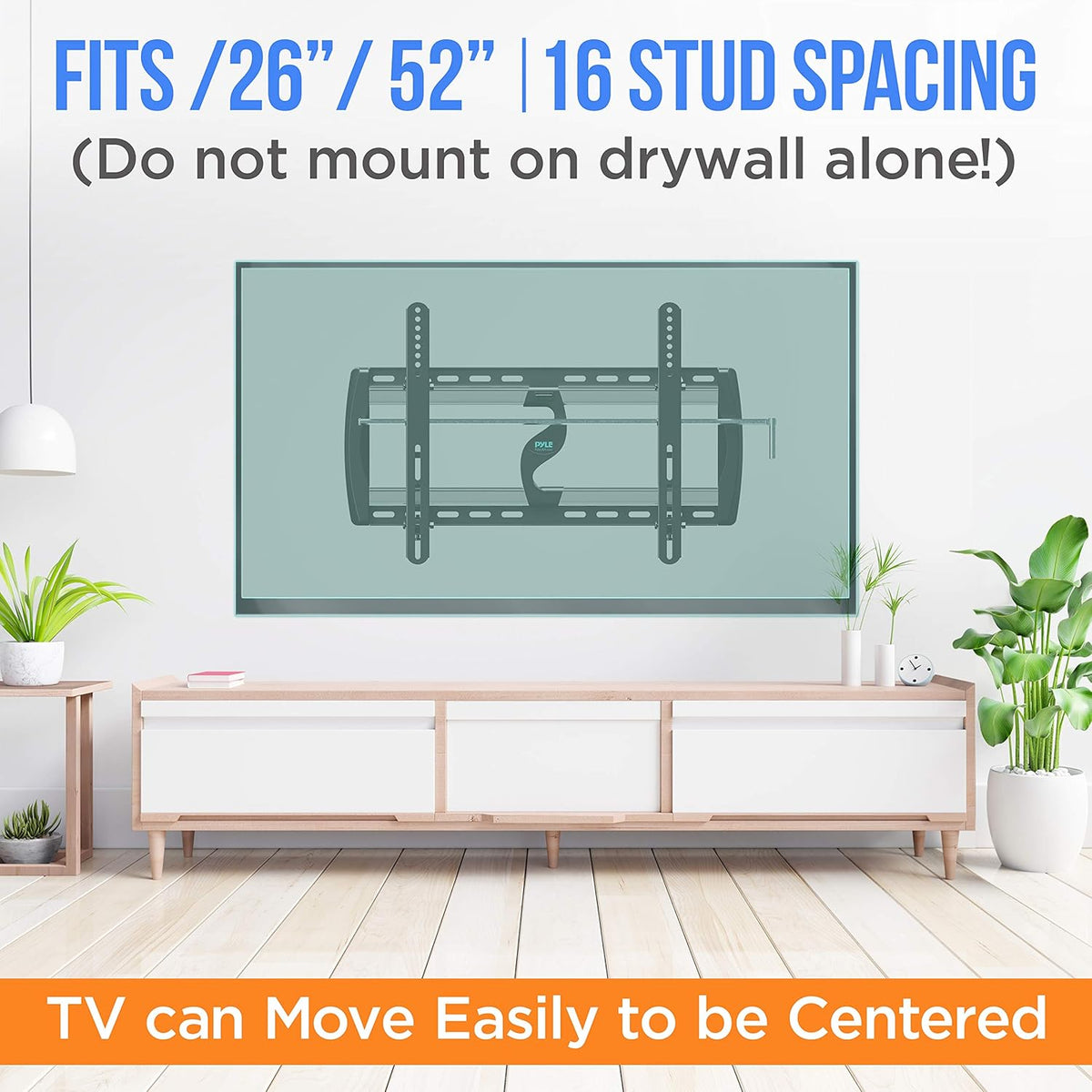 Tilting Wall Mount TV Bracket for 26-52" LED/LOLED & Plasma TV, VESA Mounting, 110 lbs Weight Capacity, Pack of 2 A30143