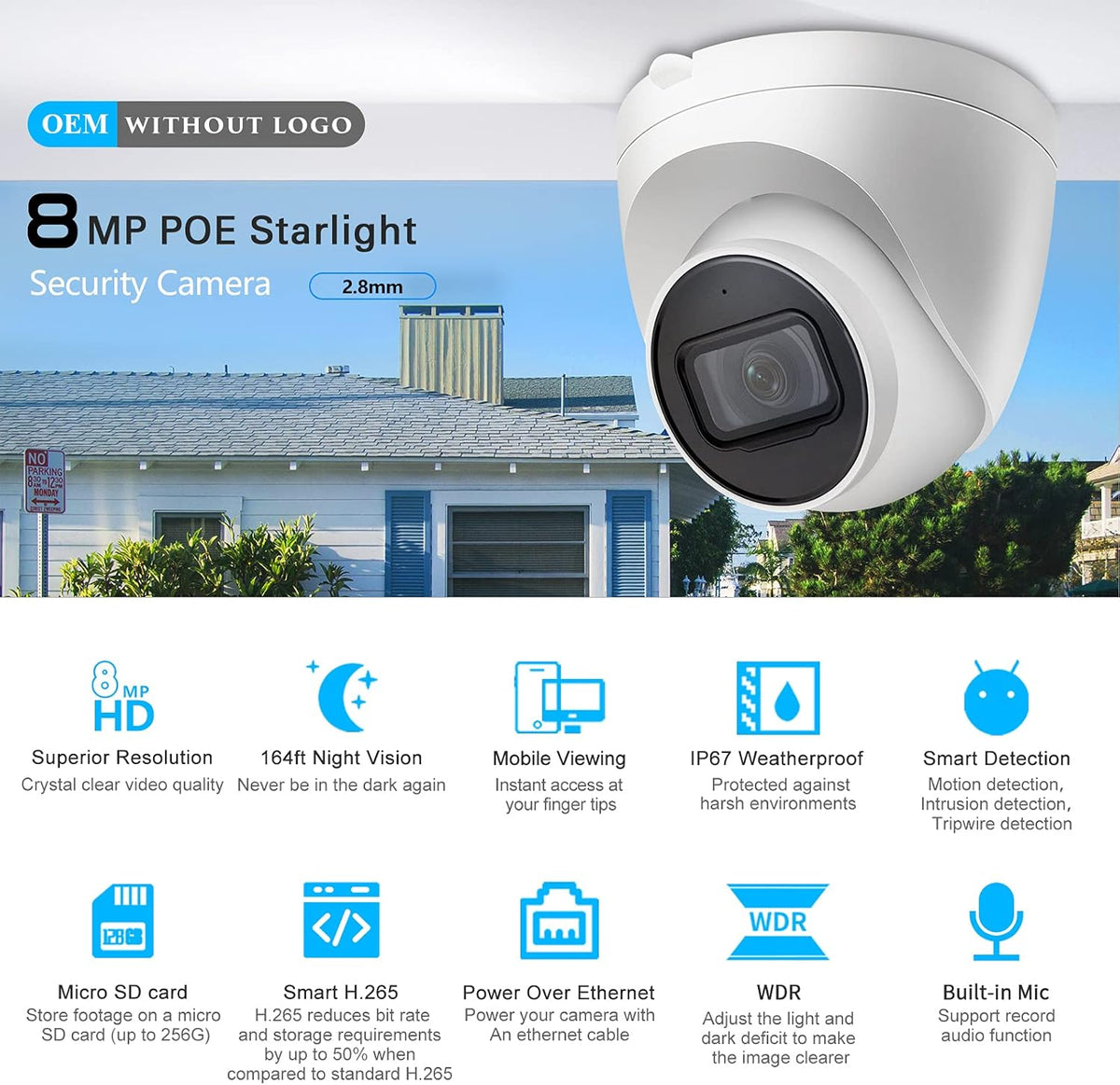8MP Starlight IR Eyeball Network Camera A1684