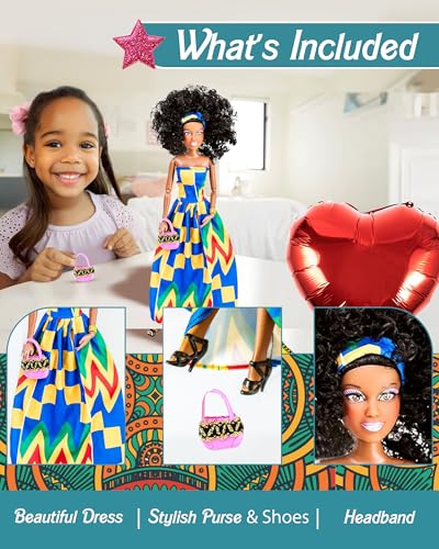 Black Vinyl Doll Set with Movable Joints B57730