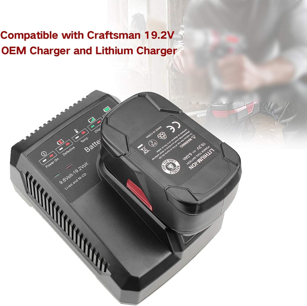 2 Packs 6.0Ah 19.2V Lithium-ion Battery F618282