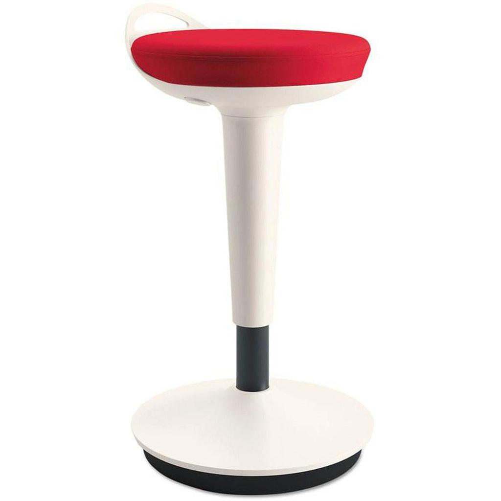 Red Perch Stool with White Base S2811