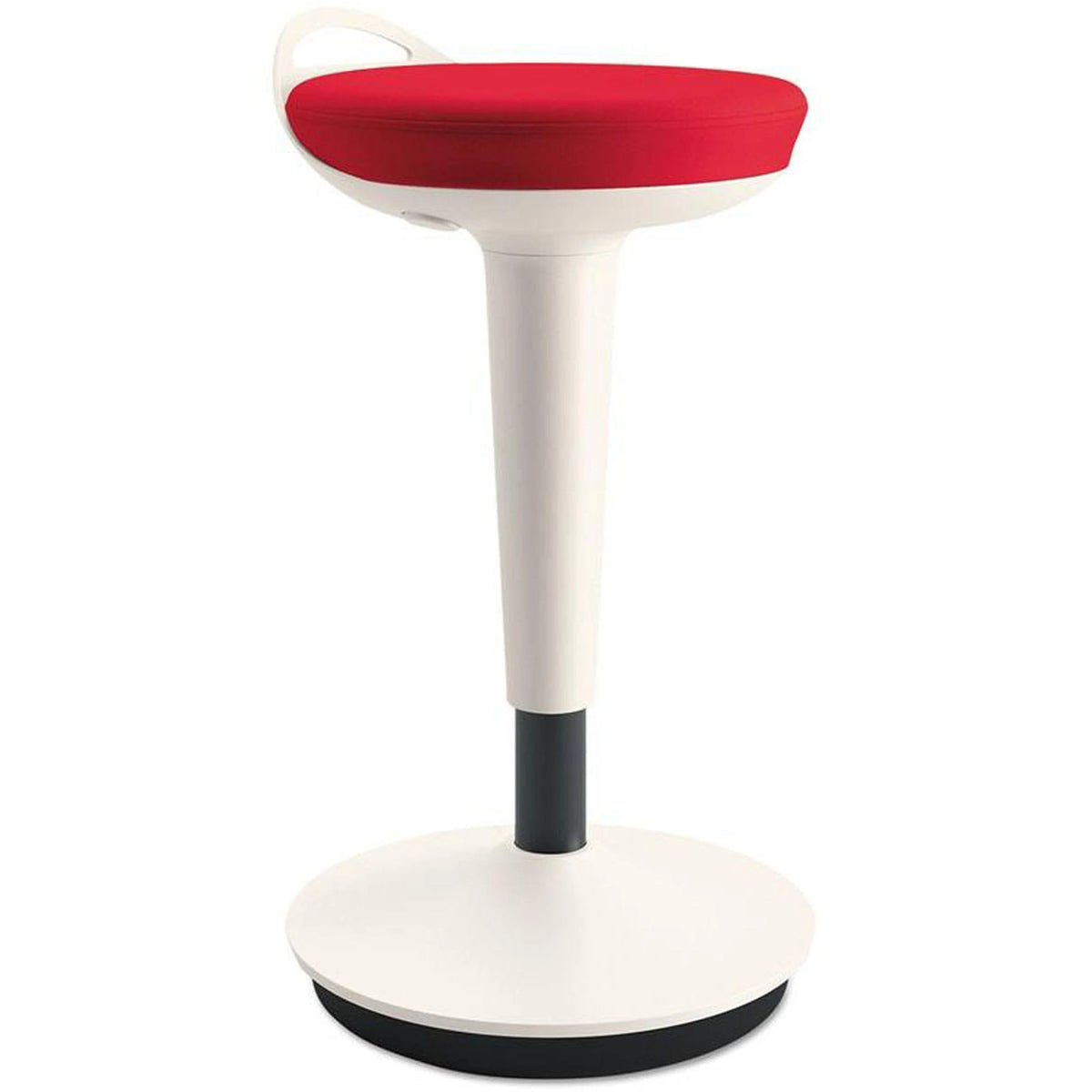 Red Perch Stool with White Base S2811
