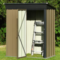 5x3 FT Galvanized Steel Outdoor Storage Shed, Dark Grey V236215