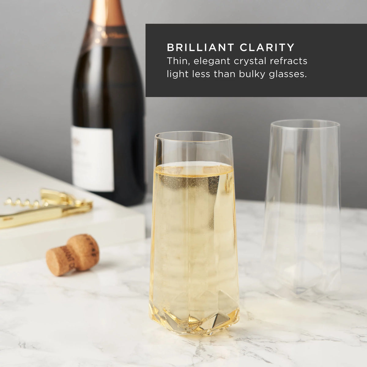 Crystal Champagne Flutes Gift Set E596929