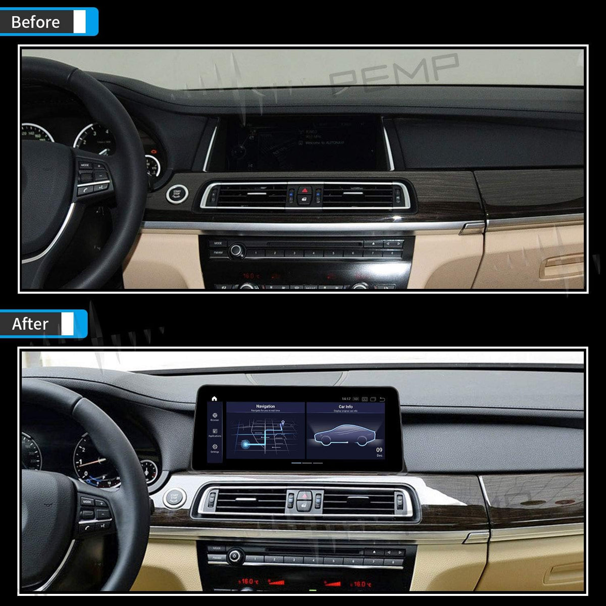 12.3" Android 11 Carplay Screen for BMW 5 Series NBT L27821