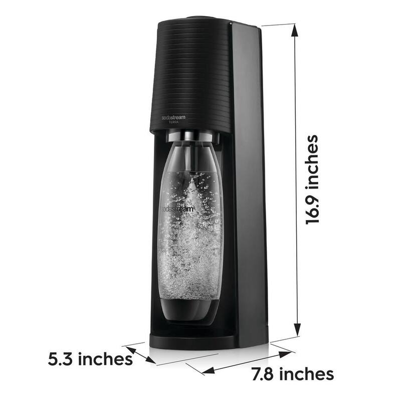 Black Soda Machine and Sparkling Water Maker Kit T482