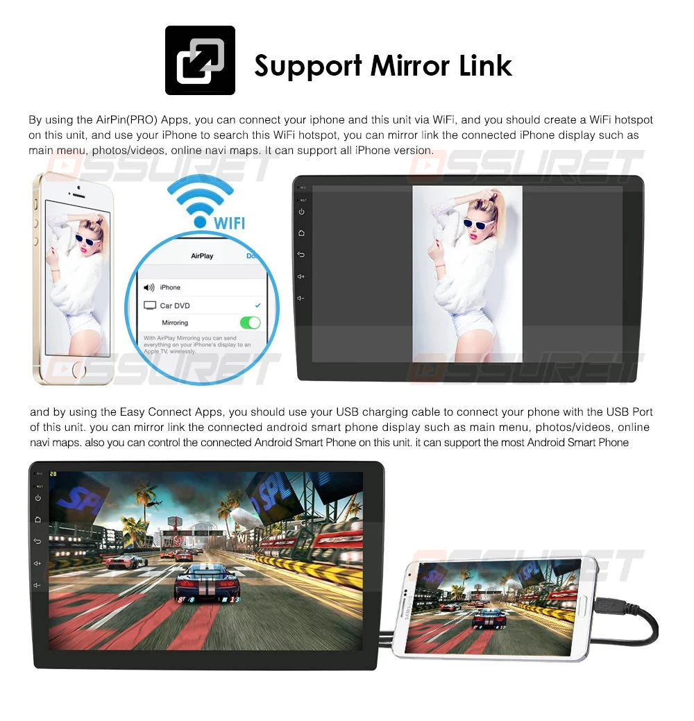 10.1" Android Car Radio Stereo GPS Navigation Carplay S8433