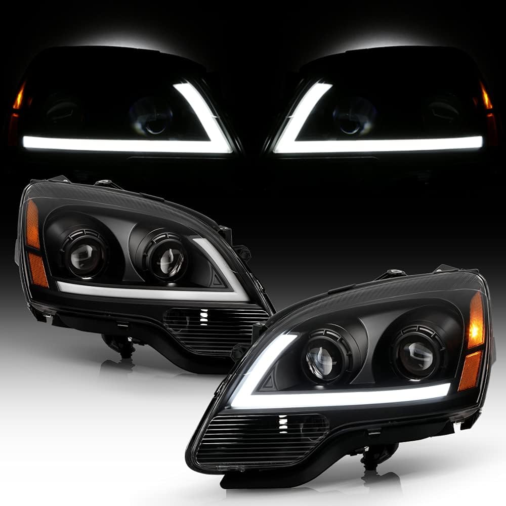 Black LED Projector Headlights Pair Z7607