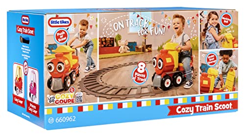 Cozy Train Ride-On with Storage and Working Bell F115
