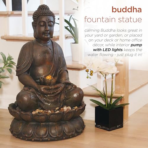Outdoor Buddha Statue Waterfall Fountain R25528