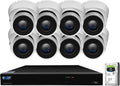8 Channel 4K PoE NVR Security Camera System with 8 x 4K IP Dome Camera K991