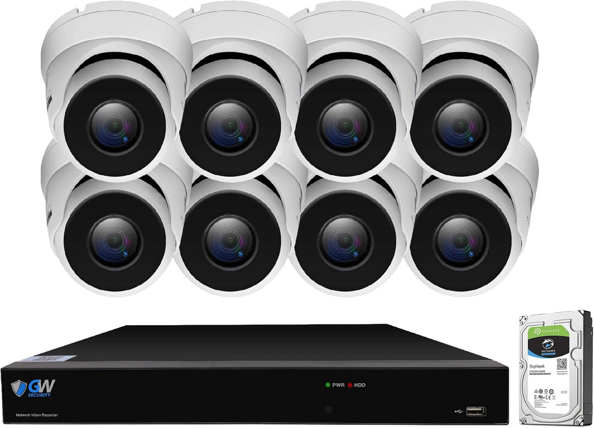 8 Channel 4K PoE NVR Security Camera System with 8 x 4K IP Dome Camera K991