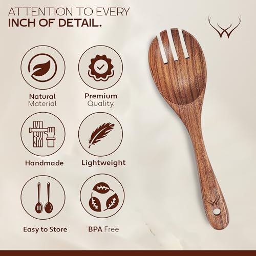 Wooden Spoons and Spatulas 6-Piece Non-Stick Cookware E81821