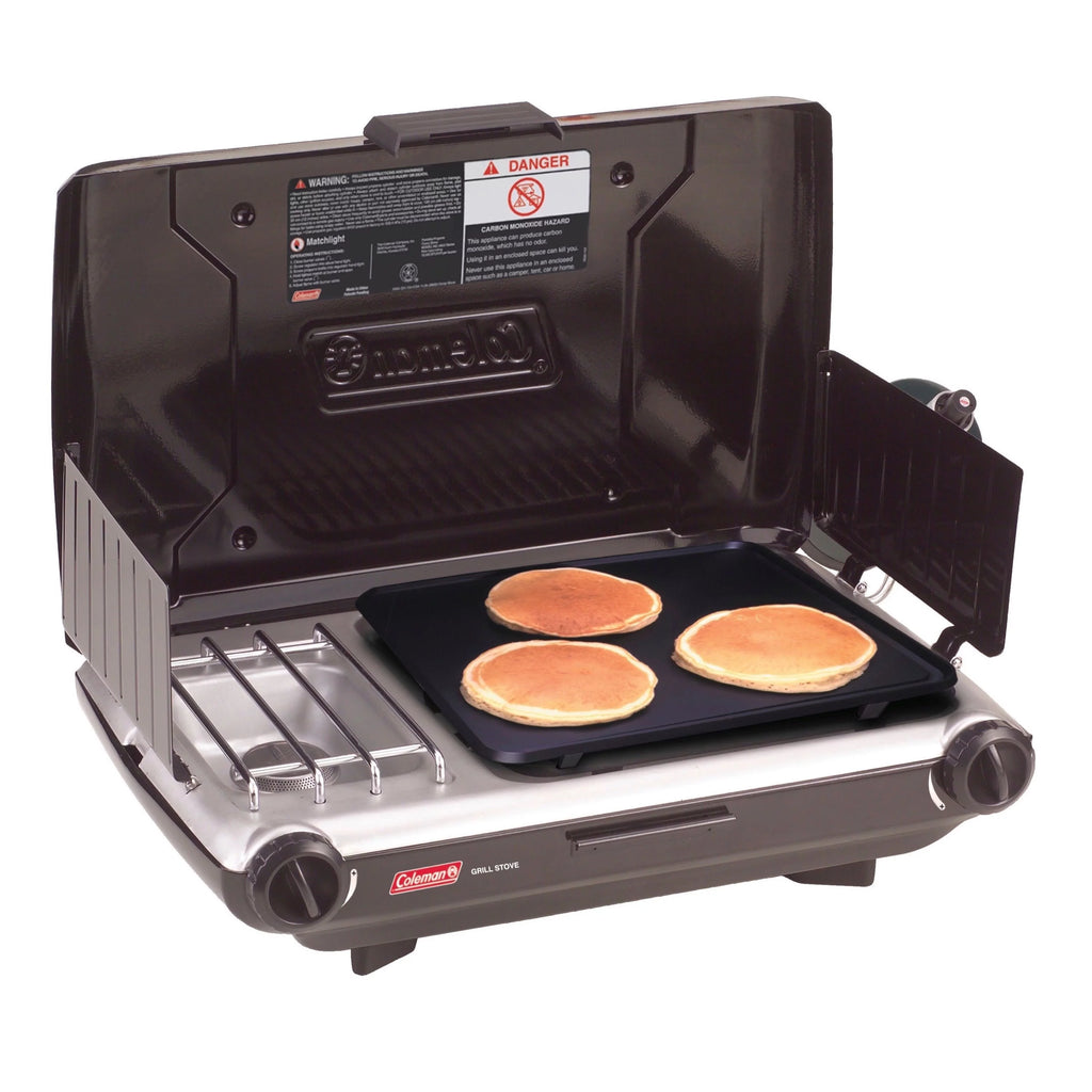 2 Burner Grill Stove Combo Black B1006