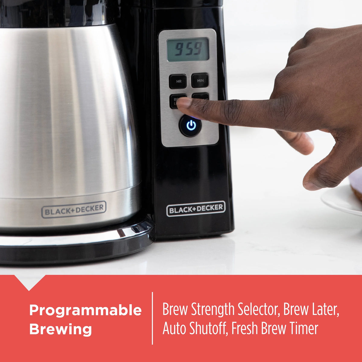 Black 12 Cup Drip Coffee Maker X89807