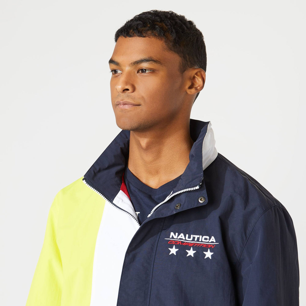 Men's Colorblock Jacket Navy W3337