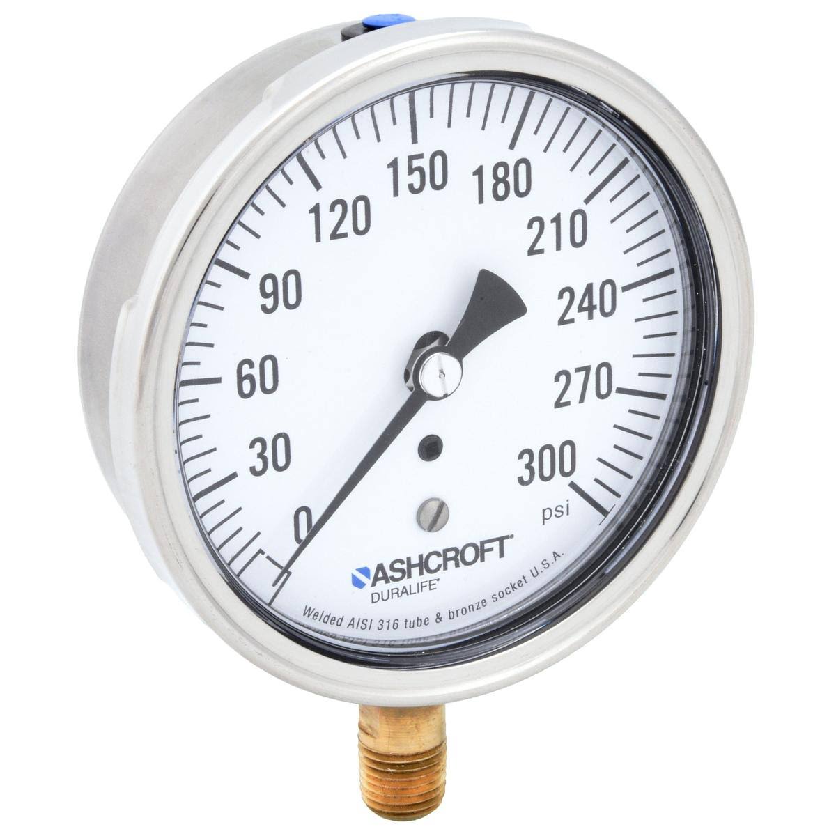 Pressure Gauge 0 to 300 Psi 3-1/2 in. F26713