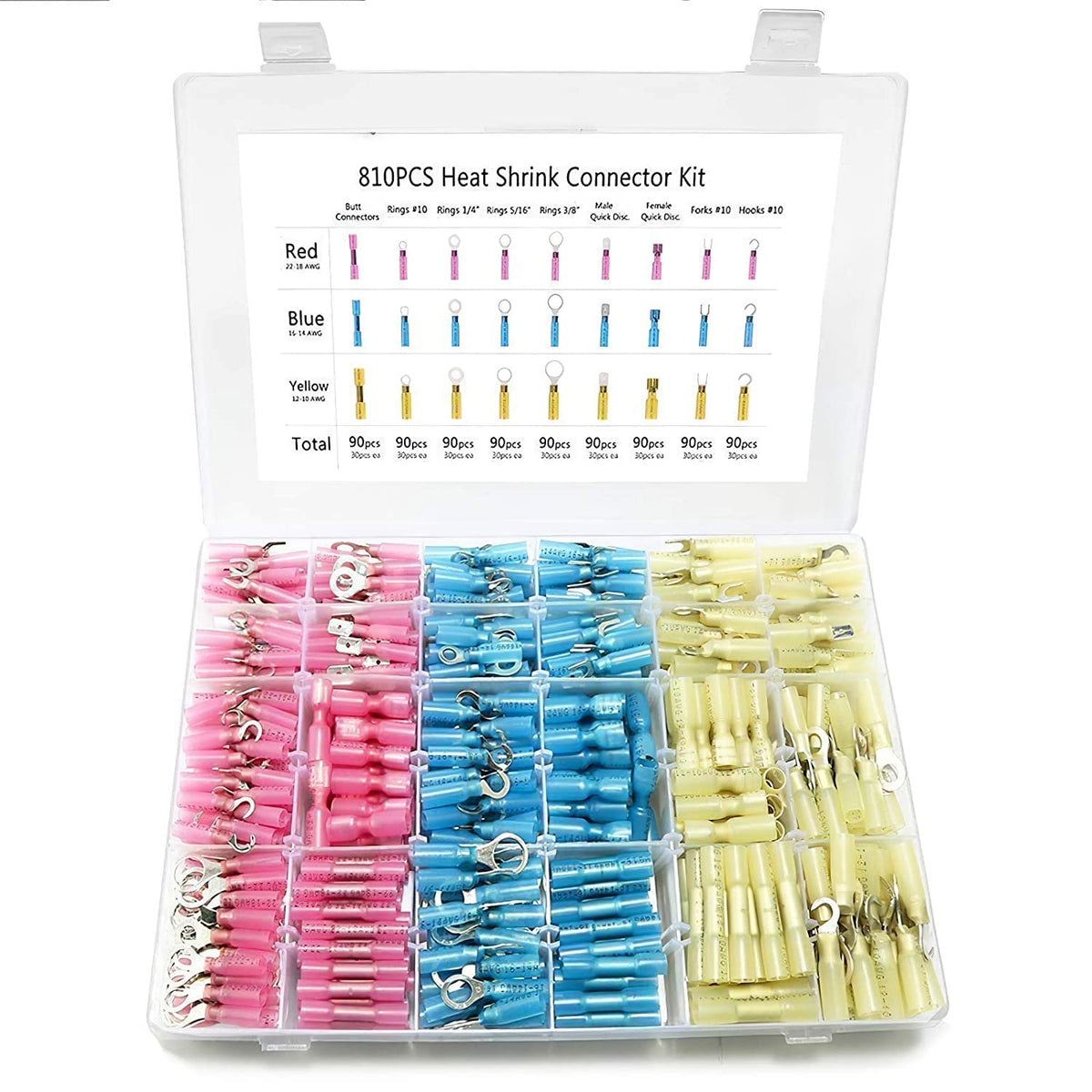 800 Pcs Waterproof Wire Crimp Connectors Kit V847448