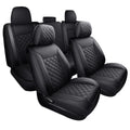 Waterproof Leather Car Seat Covers Full Set for Toyota Tacoma Crew Cab V817