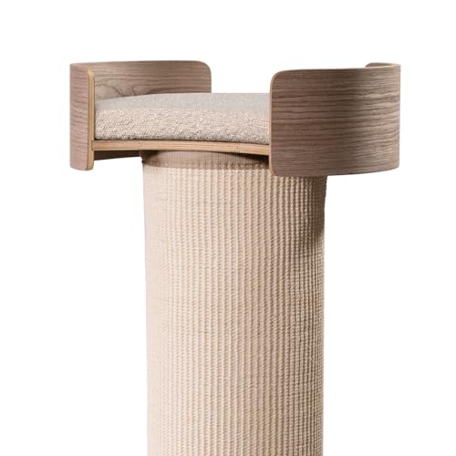 Giant Scratching Tower with Perch, 44.5" Height with Replaceable Sisal and Removable Bed J9116