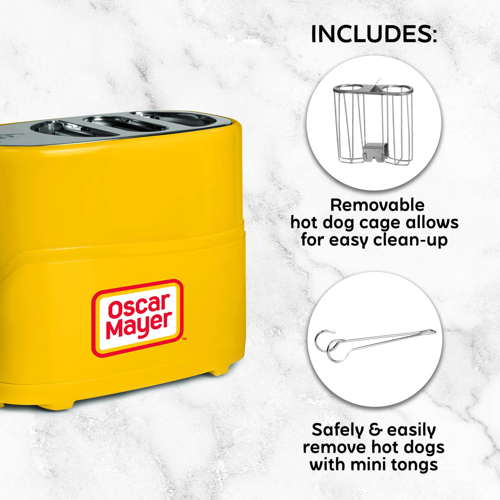 2 Slot Hot Dog and Bun Toaster with Mini Tongs Z81246