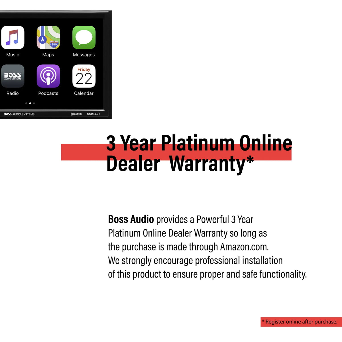 2 Din Apple CarPlay Android Auto Car Stereo System M95844
