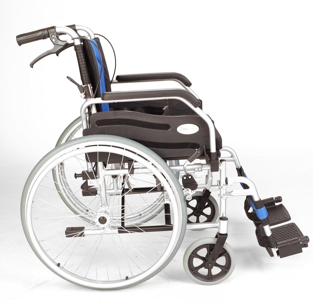 Lightweight Aluminium Folding Self Propel Wheelchair With 20-Inch Extra Wide Seat H878